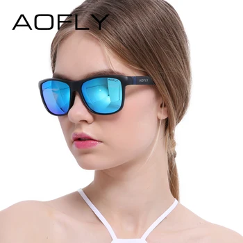 AOFLY Polariserede Solbriller Mænd Kvinder Originale Mærke Designer Polaroid Reflekterende Spejl solbriller til Unisex-Goggle gafas de sol