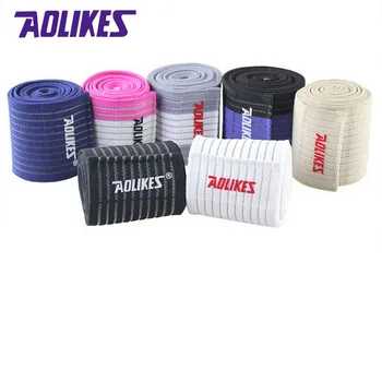 AOLIKES 2 Stk/Meget Åndbar Sport Elastiske Bandager, Knæ, Ben, Ankel, Albue Kompression Protektor For Cykling, Bjergigning Fitness