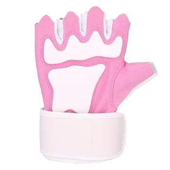 Aomardon Kvinder, Gym Uddannelse Handsker Halv Finger Åndbar Komfortabel Fitness Motion Bodybuilding Træning Pink Wrist Wrap