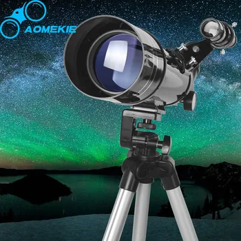 AOMEKIE HD Astronomisk Teleskop F40070 Kompakt Stativ Terrestriske Plads Telescopio Opføre Billede Månen Bird Watching Kid Gave