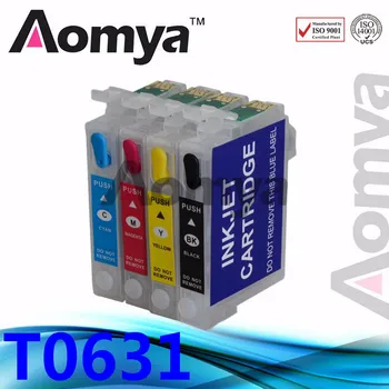 Aomya udskiftning Genopfyldelige blækpatroner Til EPSON T0631 - T0634 Til EPSON STYLUS C67 C87 CX3700 CX4100 CX4700 Printer Blæk