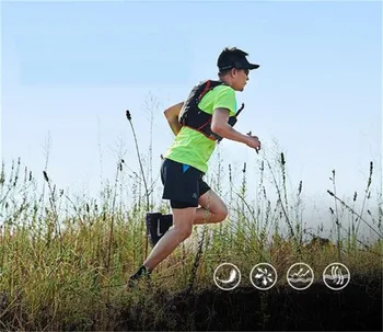 AONIJIE Mænd Kvinder 5L Letvægts Trail Running Rygsæk til Udendørs Sport, Vandreture Racing Pose Med 1,5 L Vand Taske