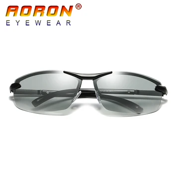 AORON Mærke Fotokromisk Polariserede Solbriller Mænd Køre Anti Glare Briller HD misfarver Linse solbriller Briller