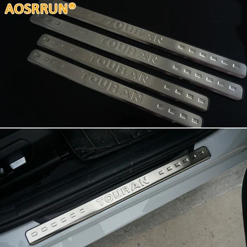 AOSRRUN For VW Volkswagen Touran 2004-2013 Rustfrit stål scuff plate dør karmen Bil-Bil Styling Tilbehør