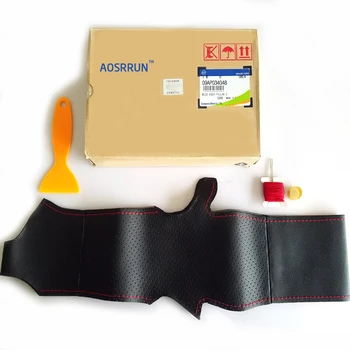 AOSRRUN Gratis Fragt Hånd syning alle læder rat dækker for Nissan Qashqai J10 X-TRAIL NV200 2008-2012 Car-Styling