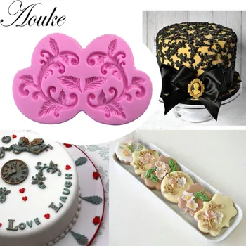 Aouke Smuk Kage Side Shape Silicone Kage Forme, Fondant Kage Udsmykning,Slik, Chokolade, Jelly DIY Bakware