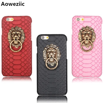 Aoweziic løvehoved shop for iPhone 6Plus telefonen tilfælde 6s 7plus 8Plus X punk-ring spænde beskyttelse passer til tidevandet