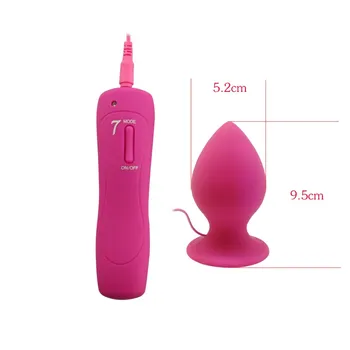 Aphrodisia Unisex Silikone Anal Sexlegetøj 7 Speed Vibrating Butt Plugs Erotisk Sex Produkter, Anal Vibrator Med Kraftig Sugekop
