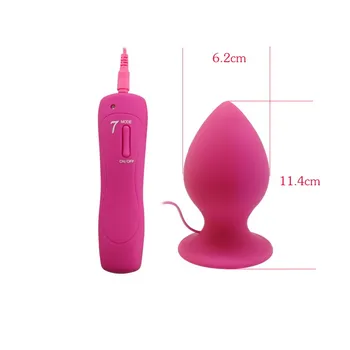 Aphrodisia Unisex Silikone Anal Sexlegetøj 7 Speed Vibrating Butt Plugs Erotisk Sex Produkter, Anal Vibrator Med Kraftig Sugekop