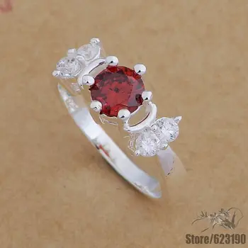 AR679 925 sterling sølv ring 925 sølv mode smykker, smukke røde sten /ertanjaa gefaovma