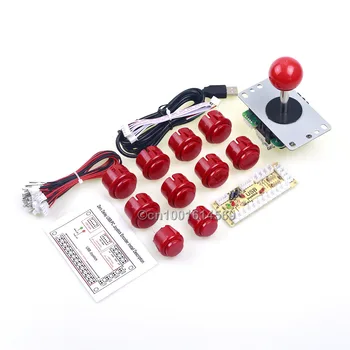 Arcade Raspberry Pi 1 2 3 Projekt Arcade-tasterne + 5 Pin Arcade Stick + USB-Encoder yrelsen Erstatte Sanwa Knap Joystick DIY