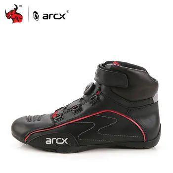 ARCX Ko Læder Motorcykel Road Racing Sko Street Moto Cruiser, Touring Motorcykel Biker Støvler med Tuning-Regulatoren Snørebånd