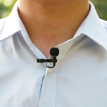 Arimic Lavalier Revers Clip-on Retningsuafhængig Kondensator Mikrofon Kit med kabel-adapter & forruden til iPhone, Samsung