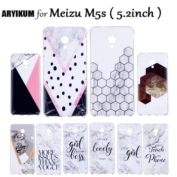 ARYIKUM Blød Silikone Cases Til Meizu M5s 16gb 32gb 5.2 tommer Mode Marmor Smart Telefon Tilbage Dække For Meizu M5S 5s Dække Fundas