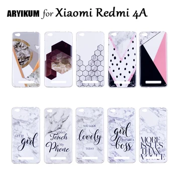 ARYIKUM Smartphone Tilfældet For Xiaomi Redmi 4A Tilfælde, 16gb 32gb Silikone, Marmor, Gummi Cover Til Xaomi Xiami Xiomi Redmi 4 En Redmi4A