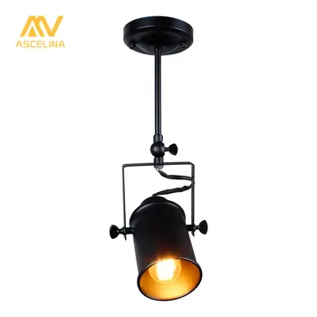 ASCELINA LED Spots American Vintage Loft Pendel Strygejern led-lampen E27 spotlight Mercantile Belysning til Bar/Cafe