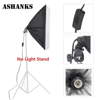 ASHNAKS Foto Studio Softbox Fotografisk Udstyr Telt 50x70cm med en Enkelt Lampe Holder Til Fotografica E27 Kontinuerlig Belysning