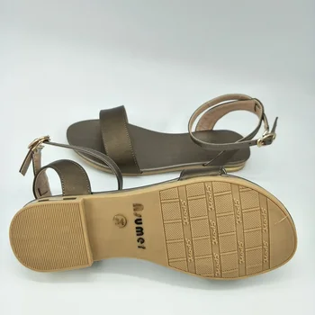 Asumer Plus size 34-43 new høj kvalitet i ægte læder sandaler til kvinder sko til damer solid farve fladskærms sommer strand sko