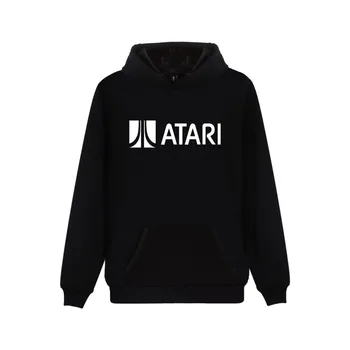 ATARI Logo af Atari Trykt Hoodie Sweatshirt Arcade entusiaster Vinter Bomuld Harajuku Herre Atari-Spil, Hættetrøjer Og Sweatshirts