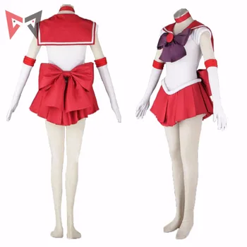 Athemis Sailor Moon Anime Rei Hino / Sailor Mars Cosplay Kostume custom made Kjole Høj Kvalitet