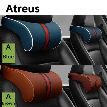 Atreus 1X Bil Hals pude Tre primære farver Hovedstøtte Til BMW E46 E39 E60 E36 E90 F10, F30 E34 E30 X5 E53 Lada Granta Kalina