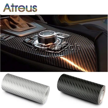 Atreus 30cmx127cm Carbon Fiber Bil Styling Klistermærker Til Peugeot 307 406 508 206 5008 Opel Astra J G Zafira B Corsa Saab 9-3 9-5