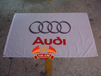 Audi bil racing team flag,audi car club banner,90*150 CM polyester flagking mærke flag