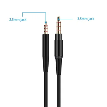 Audio-Kabel til Bose,LANMU Udskiftning af Ledning til Bose On-Ear 2/OE2/OE2i/QC25/QC35/Soundlink/SoundTrue Hovedtelefoner,Hovedtelefoner Kabel