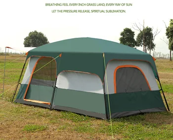 AUGUST 5-8persons dobbelt lag udendørs 2living værelser og 1hall familie camping telt i top kvalitet, stor plads, teltet