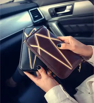Autentiske kvindelige tegnebog 2017 ny pung mode lang pung Kvindelige penge pung fritid læder hånd taske, Mobiltelefon pakke