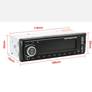 Auto radio Bil Radio 12V Bluetooth-V2.0 SD USB MP3 WMA Bil Audio Stereo In-dash 1 Din FM Aux-Indgangen Modtager