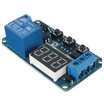 Automatisering DC 12V LED-Display Digital Delay Timer Kontrol Switch Relæ Modul