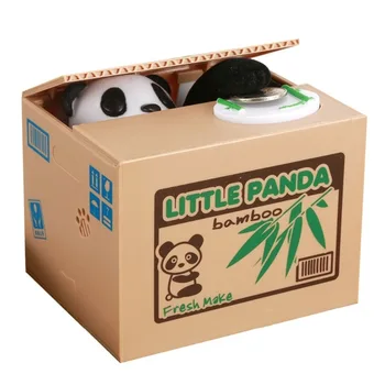 Automatisk Stjæle Mønt Kat Mønter Panda Automatisk Lagring Coin Bank Kat Penge Box Moneybox Gaver Til Børn uden boks