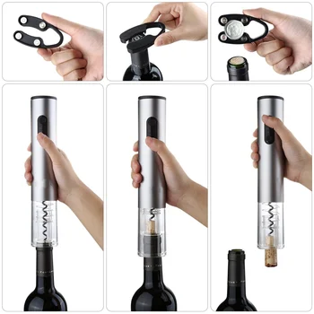 Automatisk Vin Oplukker Kit Elektrisk Proptrækker Med Folie Cutter