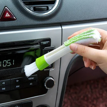 Automotive aircondition outlet rensebørste instrument slot dobbelt blød børste indvendig rengøring forsyninger
