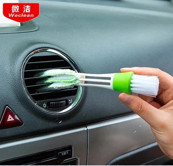 Automotive aircondition outlet rensebørste instrument slot dobbelt blød børste indvendig rengøring forsyninger