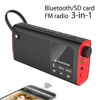 Avantree Bærbare Højttaler 3-i-1 Bluetooth, FM-Radio på SD-Kort Afspiller Udendørs Indendørs Ét Klik Indlæg Udskiftelig Batteri-SP850