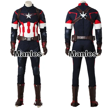 Avengers 2 Alder af Ultron Captain America Cosplay Superhelt Steve Rogers Cosplay Kostume Halloween Passer til Voksne Mænd Tøj Tøj