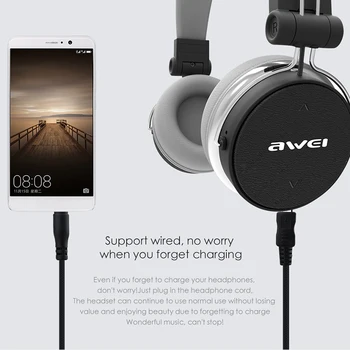 AWEI A700BL Bluetooth-Hovedtelefon Med Mikrofon Trådløse Hovedtelefoner Trådløse Headset Casque Ørestykket Til Mobiltelefon Stereo Kulakl k