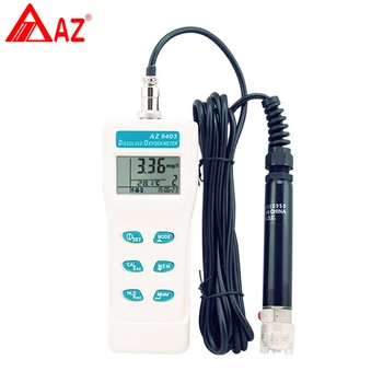 AZ8403 Ilt analyzer måler Ilt kalibrering og temperaturkompensering Bærbare opløst ilt meter Med elektrolytten
