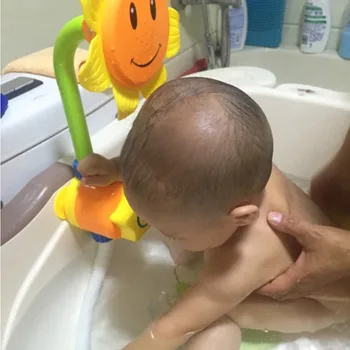 Baby Badekar Legetøj, som Børn Solsikke Sprøjte Vand Brusebad Hane Børn Badekar med Toy Box Badeværelse Legetøj Tilfældig Farve