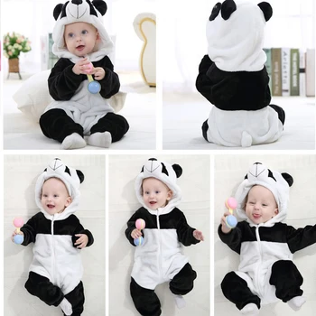 Baby body drenge tøj panda ny født baby pige tøj Buksedragt ropa de bebe recien nacido Pyjamas Foråret baby panda YJY11