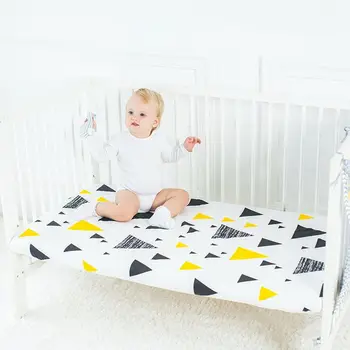 Baby Lagen Bomuld Hjem Tekstil Lagner Dækker Madrasbetræk Beskytter Krybbe Ark Baby Sengetøj Sæt