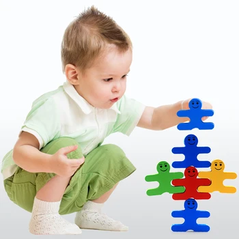 Baby Legetøj af Træ blokke balance spil byggesten Tidlig Pædagogisk legetøj mursten tabel spil, legetøj til børn, spille med en ven