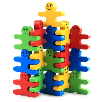 Baby Legetøj af Træ blokke balance spil byggesten Tidlig Pædagogisk legetøj mursten tabel spil, legetøj til børn, spille med en ven