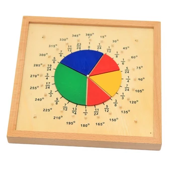 Baby Legetøj Cirkulære Matematik Brøkdel Division Undervisningsmidler Montessori Bord, Træ Legetøj, Barn Uddannelsesmæssige Gave Matematik Toy