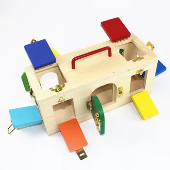 Baby Legetøj Montessori Farverige Låsekasse Tidlige Barndom Uddannelse Førskole Uddannelse Børn Brinquedos Juguetes
