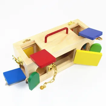 Baby Legetøj Montessori Farverige Låsekasse Tidlige Barndom Uddannelse Førskole Uddannelse Børn Brinquedos Juguetes