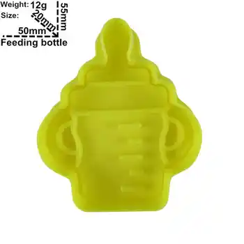 Baby Mælk Flaske Mønster Udskrivning Forme,Fødevaregodkendt Plast Kage Udsmykning Kuttere Værktøjer,Direkte Salg I