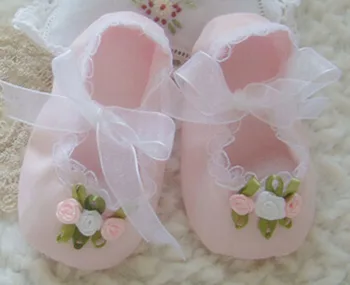 Baby piger sko bomuld barnedåb sko indendørs udendørs fashion brand infantil zapato søde lille prinsesse sko blonder blomster